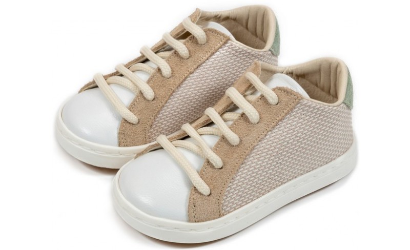 Παπουτσάκια βάπτισης N019-26 BEIGE-WHITE-MINT
